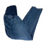 Indigo Blue Straight Leg Paneled Maternity Jeans, Blue, Large Photo 6