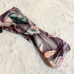 BCBGMAXAZRIA NWT VIntage Romance Bandeau Bikini Top Size 4 Small Lavender Photo 4