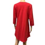 Cotton Pillow Talk Red Embroidered Cat Naughty Nice Sleep Shirt Nightgown Medium Photo 5