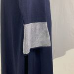 Nanette Lepore Bow Tie Lucianna Navy Blue and White Pinstripe Dress Size XL Photo 5