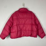 Old Navy Womens XXL Water-Resistant Puffer Jacket Cropped Red Zip Pockets Fall Photo 6