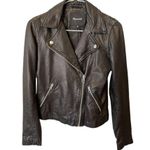 Madewell Washed Leather Moto Jacket Size XS Photo 4