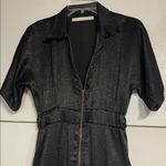 STILLWATER WOMENS BLACK ZIP UP JUMPSUIT SHORT SLEEVE XS Photo 1