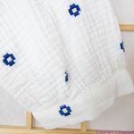 Madewell NEW‎  Embroidered Lightspun Wide-Neck Cuffed-Sleeve Top, XS Photo 15