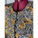 blazer satin filigree gold silver vintage 1980s Size 14 Photo 1