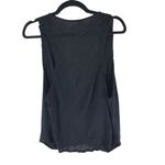 Blue Life  Womens Black Sleeveless Drape V-Neck Top Size L 100% Modal USA Made Photo 1