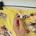 Anthropologie  Feather Bone Talese wide leg yellow floral pants Size 4 Photo 7