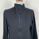 Eileen Fisher  Black Zip Front Stand Collar Long Sleeve Jacket Modern Fit Medium Photo 1