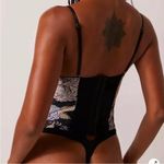 Free People Intimately Floral Lace Boho Cottagecore Corset Bodysuit Sz L Photo 9