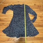 Boden Ruffle Open Back Mini Dress in Blue Quarry Abstract‎ Vine Size 4R Photo 9