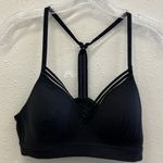 Athleta  Black Strappy Women's Padded Comfort light support Bralette medium Photo 0