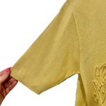 Vintage 90s Sunflower Embellished Yellow Shimmer Baby Tee Short Sleeve sz M / L Size M Photo 6