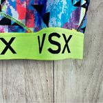 VSX Women's Vibrant Sports Bra with Neon Yellow Band Pink Size XL Photo 2