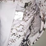 Tie front snakeskin print high cutout swimsuit White Size L Photo 2