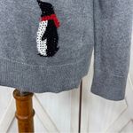 Westport 1962 Rhinestone Penguins Sweater Grey Medium Lightweight Crewneck Photo 5