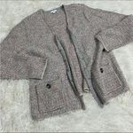 J Jill tweed multicolored open front cardigan L Size L Photo 0