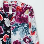 Chico's  Womens‎ Floral Button Down Blouse Size S Shark Bite 3/4 Sleeve Whimsigoth Photo 1