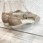 Skechers Peep Toe Front Weave Metallic Taupe Sandals Womens Size 6 Coquette Photo 3
