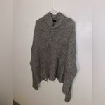 ZARA  women’s size medium gray distressed oversized sweater Photo 2