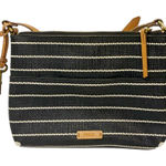 Fossil  Devon Black With White‎ Stripes Crossbody Vegan Leather Shoulder Bag Photo 0