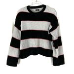 Volcom | Striped Polyester Black Gray Pink Stripe Pullover Sweater Womens Medium Photo 0
