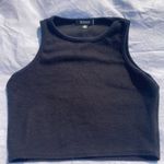 Missguided black ribbed tank top Photo 2