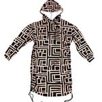 SheIn Women's Plus Drawstring Abstract Mini Hoodie Dress in Brown/Black, Size 2XL Photo 0