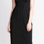 Boden • Casual Jersey Dress surplice black cotton knit day cap sleeve a Photo 0