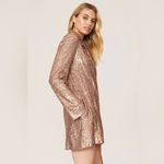 Show Me Your Mumu  SMYM Bazel Sequins Blazer Jacket Dress rose gold WOMENS SMALL Photo 2
