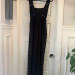 Ee: some NWOT Ruffle Bib Black Jumpsuit with Pockets Photo 1
