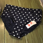 Lands' End NWT Womens Tummy Control High Waist Bikini Bottoms Black Polka Dot 12 Photo 0