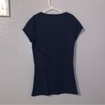 Wound Up  Navy Blue Floral Choose Happiness Short Sleeve Top Photo 2
