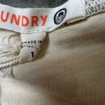 Sundry  Gray and Cream Striped Skirt Photo 3