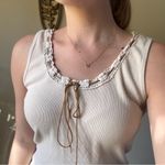 Energie  Cream Lace-Trim Tank Top Photo 7