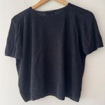 Madewell Black Micro-Rib Sweater Tee Photo 4