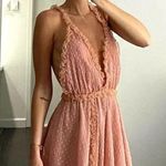 CHIO / Revolve Short Polka Dot Frill Dress in Blush NWOT Size S Retail $394 Photo 4