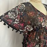 Coastal Blue  Black Ruched Sheer Sundress Resort Wear (765) Photo 7