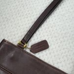 Coach Vintage Tribeca Brown Leather Shopper Tote Bag Purse Striped Stitch 90s Photo 1