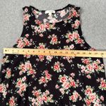 Nine Britton Black Floral Sleeveless Mini Dress Women's Medium Swing Lightweight Photo 4