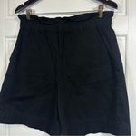 Everlane  Organic Cotton Ultra High Rise Classic Black Paper Bag Shorts Size L Photo 2