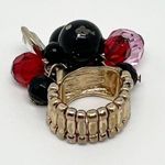 Lot of 3 Large Statement Elastic Cocktail Rings Photo 5