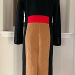 Avec Les Filles NEW ColorBlock Trench Coat, Black Red Camel Size S Retail $500 Photo 9