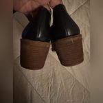 Madewell  Black Leather Mules with Brown Heel Photo 8