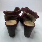 Naturalizer Burgundy Peep Toe Sandals Size 8M Photo 3