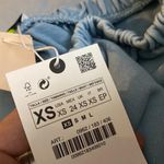 ZARA NWT. Blue Washed Effect Long Strapless Jumpsuit. Size XS. Photo 12