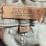 Judy Blue  Cropped Straight Jeans Raw Hem Sage Green 16W Stretch Earthy Boho Photo 5