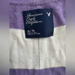 American Eagle  purple and white striped V-neck t-shirt. Photo 3