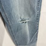 No Boundaries  Mom Jeans Womens 19 Blue Denim Stretch High Rise Slim Distressed Photo 6