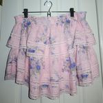 Love Shack Fancy  Ruffle Mini Skirt Juicy Plum Photo 0