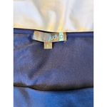 JudyP Sabrina Navy Tunic Top Boat Neck 3/4‎ Sleeve Stretch Casual Comfy Large Blue Photo 3